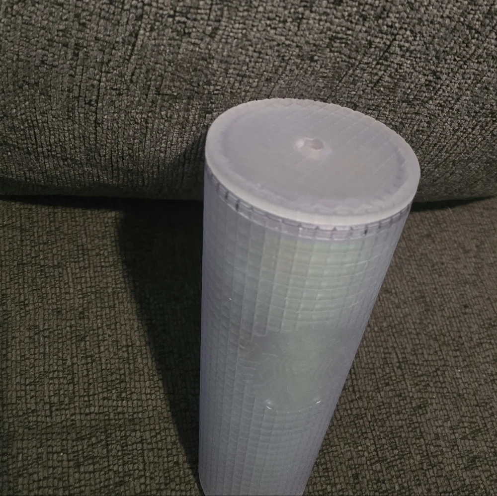 Starbucks | 2022 Iridescent Frost White Grid Tumbler